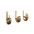 Riess Ambiente Extravagante Kleiderhaken FINGERS gold 3er Set Wandgarderobe Wand Garderobe Garderobenset