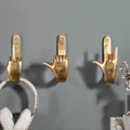 Extravagante Kleiderhaken FINGERS gold 3er Set Wandgarderobe Wandhacken Flur
