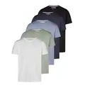 riverso T-Shirt Herren Basicshirt RIVDean 5er Set Pack Regular Fit (Vorteilspack, 5-tlg) Kurzarm Tee Shirt mit Rundhalsausschnitt aus 100% Baumwolle bunt 5XL