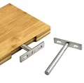 5 Paar schwebende Regalhalterungen für Wandboard, Schweberegalunsichtbar | Holzregalhalter 3-Zoll - Regalträger unsichtbar für Hängeregal Bücherregal | 76mm Tablarträger verdeckt - T-Regalhalterung