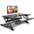 Duronic DM05D1 BK Computertisch 92x56cm höhenverstellbar mit Tastaturablage