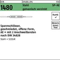 Spannschloss DIN 1480 offen 2Anschweißenden SP-AE M10 Stahl galv.verz. 1St.
