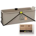 MyZone faltbare Badewanne, 150 x 60 x 50 cm | Klappbare, Mobile, Platzsparende, Badewanne für Dusche | Outdoor, Duschbadewanne, Eisbad/Eiswanne | Alternative zu aufblasbare Badewanne Erwachsene Grau