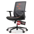 Yaasa Chair Lite Bürostuhl Ergonomisch Schwarz - Schreibtischstuhl mit Lordosenstütze & 2D-Armlehnen - Drehstuhl mit stufenlos einstellbarem Rückenlehnen-Widerstand - Home Office & Büro - 120kg