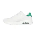 Skechers Herren UNO Suited on AirSneaker, Weißes Durabuck Green Suede, 47.5 EU