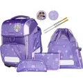 Schneiders Ergolite Flowery Schulranzen Set 9tlg. - Violett/Lila