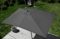 Sonnenschirm Florida, Gartenschirm Marktschirm, 2x3m Polyester/Holz 6kg - anthrazit