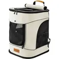 Haustierrucksack Bis 20 Kg Verstellbare Gurte Faltbar Kurzleine Reflektorstreifen Haustier Tragetasche Katze Hund Rucksack Transportrucksack Beige - Cadoca