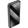 Forever Powerbank TB-411 ALLin1 10000 mAh mit Kabeln USB-C + Lightning + microUSB schwarz (10000 mAh, 10 W, 37 Wh) (GSM103789)