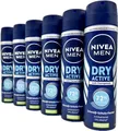 6x Nivea Men DRY ACTIVE 72h 0% Alkohol Deo Spray Deodorant Deospray  6x 150ml