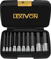 LEXIVON Vielzahn Satz XZN Extra Lang 10-teilig M4 M18 4 Zoll 1/4 3/8 1/2 Zoll