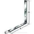 Starkwinkel 40x40x20x3mm Stahl, Verzinkt - Vormann