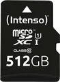 Intenso Micro SDXC Karte 512GB UHS-I Premium mit Adapter Speicherkarten