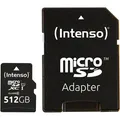 Intenso microSDXC Cards 512GB C10 UHS-I Premium + Adapter MicroSD Karte