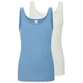 Schiesser Unterhemd Modal Essentials (2er Pack) Single Jersey, temperaturausgleichend, Rundhalsausschnitt bunt 46