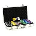 Pokerkoffer 300 Pokerchips komplettes Pokerset mit  Pokerkarten und Laser Chips