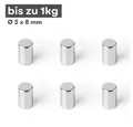 MaajeeKuto Magnet Neodym Magnet Ø5x8 mm N42 – Scheibenmagnet 1 kg Haftkraft (50-St)
