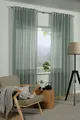 GARDINIA Gardine GRS Schal Zen Silence mit Gardinenband (1 St), blickdicht, blickdicht, Kunststoff, Stoff aus 50 % recyceltes Polyester