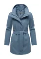 Marikoo Kurzmantel Katalinaa Eleganter Wickel Mantel mit Taillengürtel und Oversized Hood Kapuze