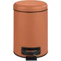 Kosmetik-treteimer Leman Terracotta 3 L, Kosmetikeimer, Mülleimer, Terracotta, Stahl Terracotta, Polypropylen Schwarz - Terracotta - Wenko