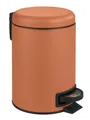 WENKO Müll Eimer 3L Abfall Tret Kosmetik Eimer Leman Terracotta Bad Gäste WC