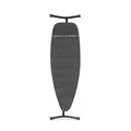 Brabantia Bügelbrett D, 135 x 45 cm – Denim Black | 100% Fairtrade-Baumwolle | XL Bügelbrett, breite Oberfläche | Hitzebeständige Zone für Dampfgeneratoren | Faltbarer Bügeltisch mit Sitzmöglichkeit