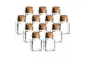 gouveo Vorratsglas Gewürzgläser 150 ml eckig mit Korken - Korkengläser mit Korkverschluss, (12-tlg)
