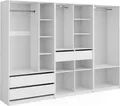 Kleiderschrank Vicco Elmo Weiß 280 x 200 cm 3er Set, Model 50205