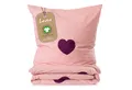 Lavea Kinderbettwäsche Bettwäsche Kinder Herzen Set, mit Reißverschluss, mit Herzmotiv, 100% Baumwolle, 2 teilig, weiche Bezüge für Bettdecke und Kopfkissen
