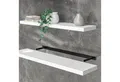 Casaria Wandboard, Weiß Hängeregal mit Halterung 15kg Tragkraft Küche Matt 110cm