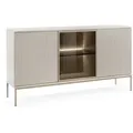 Komodee Sideboard, Kaschmir, Glas, Holzwerkstoff, 3 Fächer, 154x83x39 cm, Wohnzimmer, Kommoden & Sideboards, Sideboards