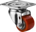 BS Rollen BS Kompakt-/Minirolle A600, Lenkrolle, Rad-Ø 35 mm, Tragkr. 100 kg, Platte 60x60, Kugellager, Polyurethan