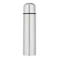 GRÄWE Thermosflasche, Edelstahl Trinkflasche, Thermoskanne, Isolierflasche für unterwegs mit Becher, Auslaufsicher, Spülmaschinengeeignet, Silber, 1 Liter