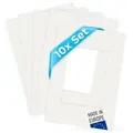PHOTOLINI Bilderrahmen Passepartout Set mit Schrägschnitt – für eine edle Bildpräsentation, für 10 Bilder (10er Set), Hochwertiger Karton, Galerie-Look für Fotos, Poster oder Zeichnungen weiß 40 cm x 50 cm