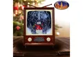 Christmas Paradise LED Laterne LED Schneelaterne Schneemann TV 30cm, schneit im Inneren, bunt-bronze