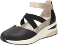 Remonte, D2411 Leder, Damen, Ballerina, Schwarz, Bi-Material, 03., 39 EU