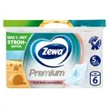 Zewa Premium Toilettenpapier, 5-lagig mit Strohanteil 51250 , 1 Packung = 6 Rollen à 110 Blatt