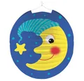 Amscan Laterne Lampion Mond mit Mütze Papier 25 cm