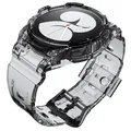 SYSTEM-S Hülle und Armband 40 mm TPU für Samsung Galaxy Watch 5 4 in Schwarz Transparent