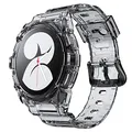 System-S Hülle und Armband 40 mm TPU für Samsung Galaxy Watch 5 4 in Schwarz Transparent