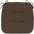 Magma Stuhlkissen Fino 41x41x3,5 cm | braun - braun