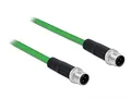 Delock Netzwerkkabel M12 4 Pin D-kodiert TPU 2 m