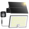 Realky Solarlampen für Außen mit Bewegungsmelder, IP65 1 Stück-S, Kaltweiß 