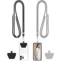 Handyband Universal Smartphone Kordel Nylon Schwarz Grau Schlüsselanhänger