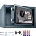 tectake® Massiver Elektronischer Safe Tresor 20 X 31 X 22cm 4,6 kg schwarz inklusive 4 Batterien