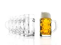 Stölzle OBERGLAS ISAR Bierkrüge 6er Set 400 ml – Klassischer Bierkrug ideal für Pils, Weizen & andere Biere – Traditionelle Biergläser mit Henkel – Spülmaschinengeeignet & Made in Germany