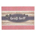 Astra rutschfeste Fußmatte innen Türvorleger - Pflegeleichte Schmutzfangmatte waschbar Fußabtreter - Homelike Sauberlaufmatte 40x60 cm Grüß Gott