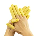 EUROPAPA® 100x Fingerlinge Latex, Fingerschutz, Antistatisch Allgemeine Fingerlinge aus Gummi für Kosmetik, Reinigung (Gelb, L)