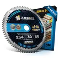 HM Kreissägeblatt 254x30 Z80 Trapez-Flachzahn für Aluminium. AMBOSS WERKZEUGE®