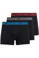 Jack & Jones Herren Trunks 3 Boxer Multipack, Asphalt/Hawaiian/Rot, XL